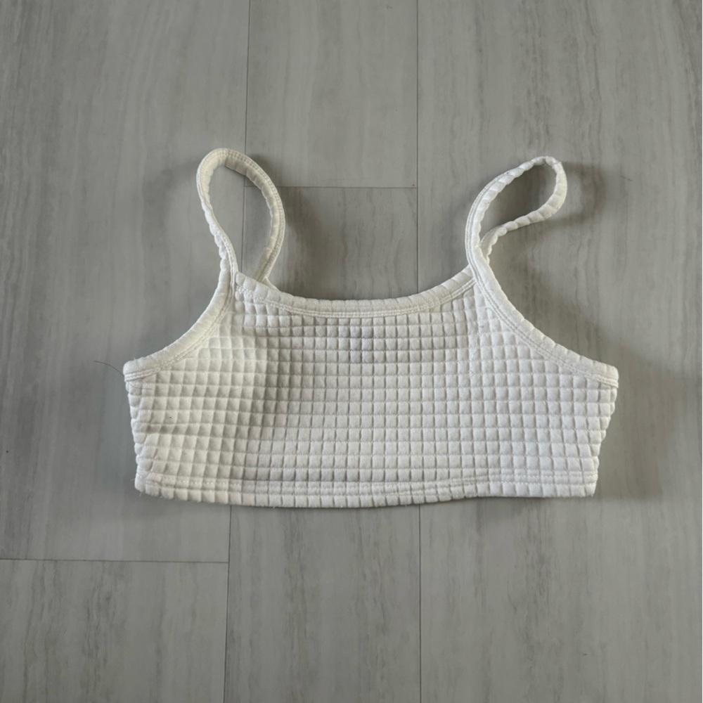 white checkered top